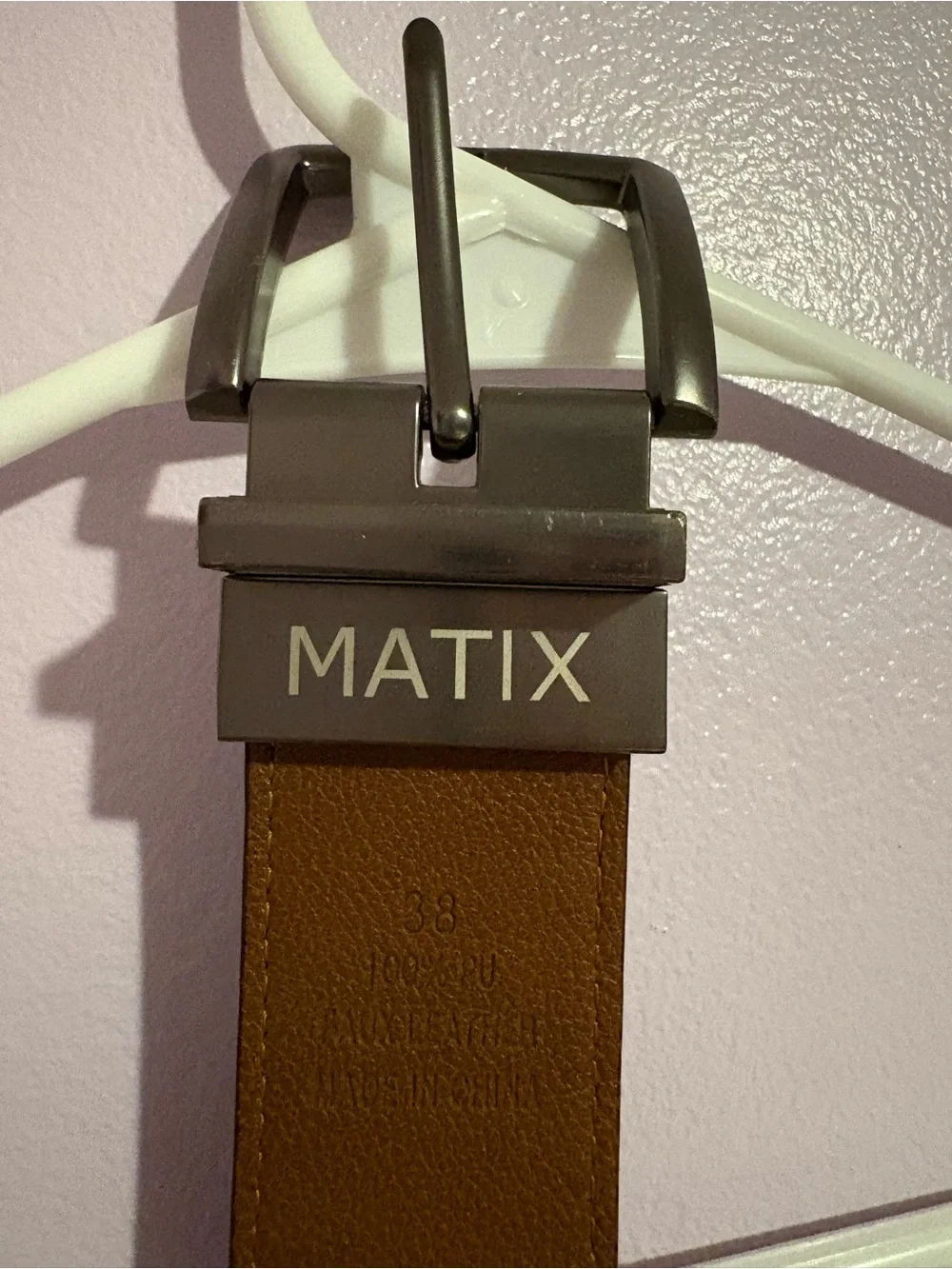Matix Brown Leather Wall Strap Accent